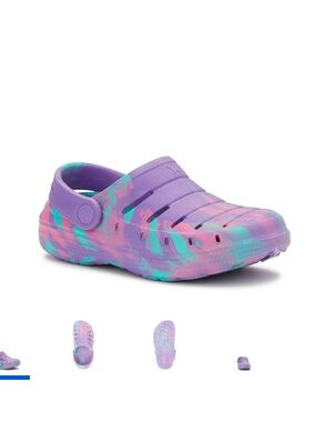 Rugged Shark Purple Swirl Toddler EVA Molded Clogs, EUC, Toddler Size 11